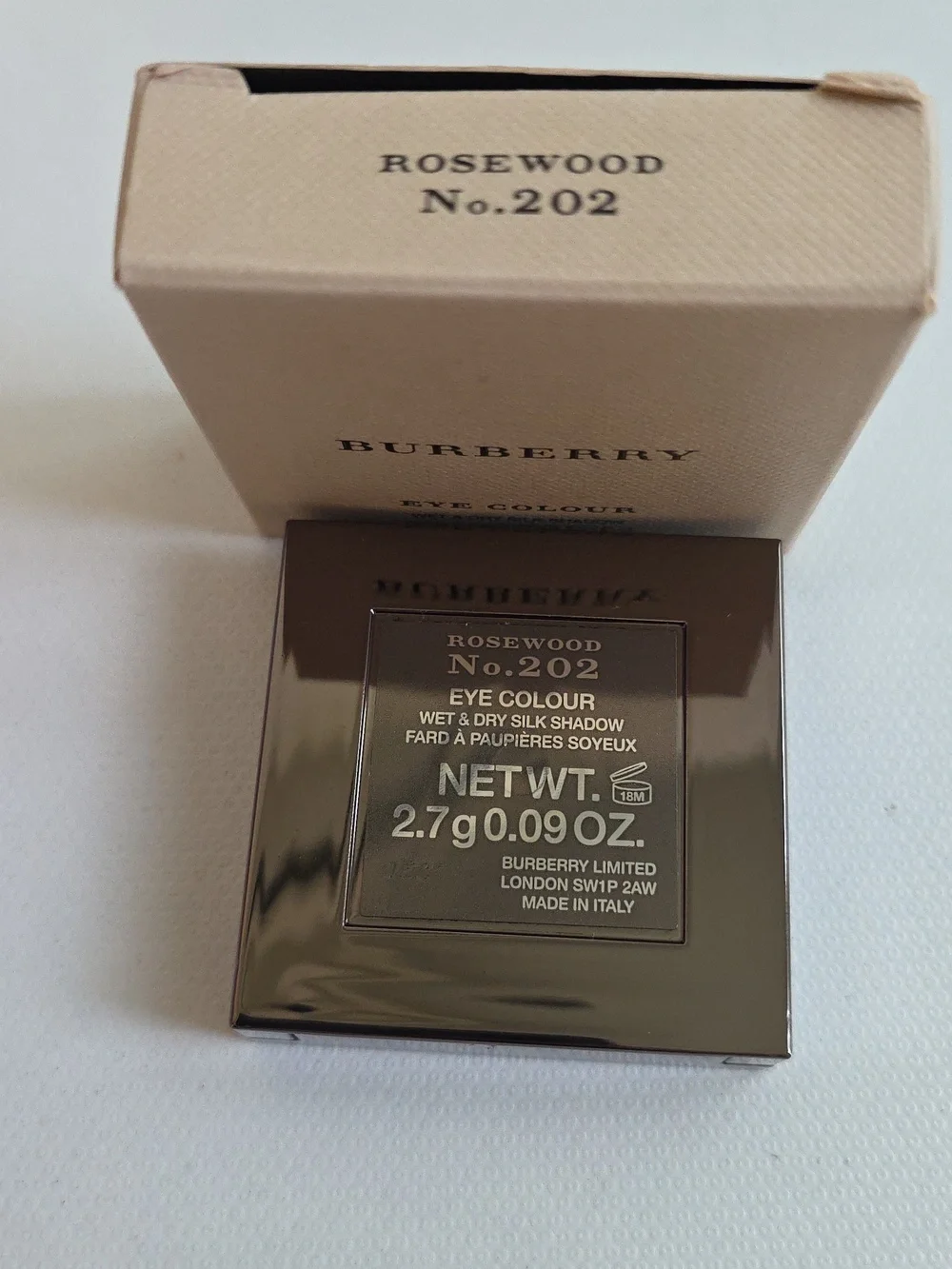 NIB BURBERRY Eye Colour Wet & Dry Silk Shadow in Rosewood No. 202 - Picture 5 of 5